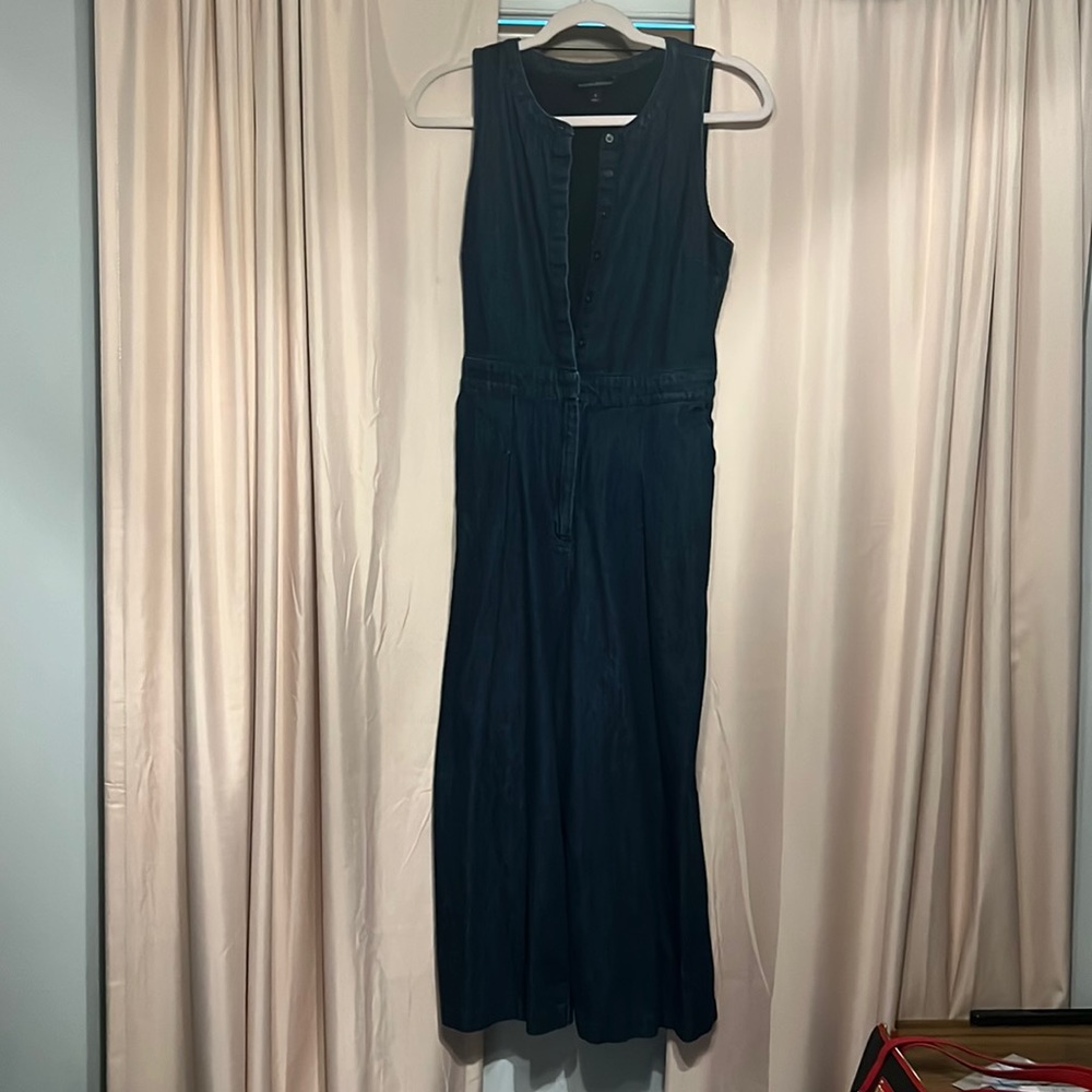 Denim Wide Leg Jumpsuit
